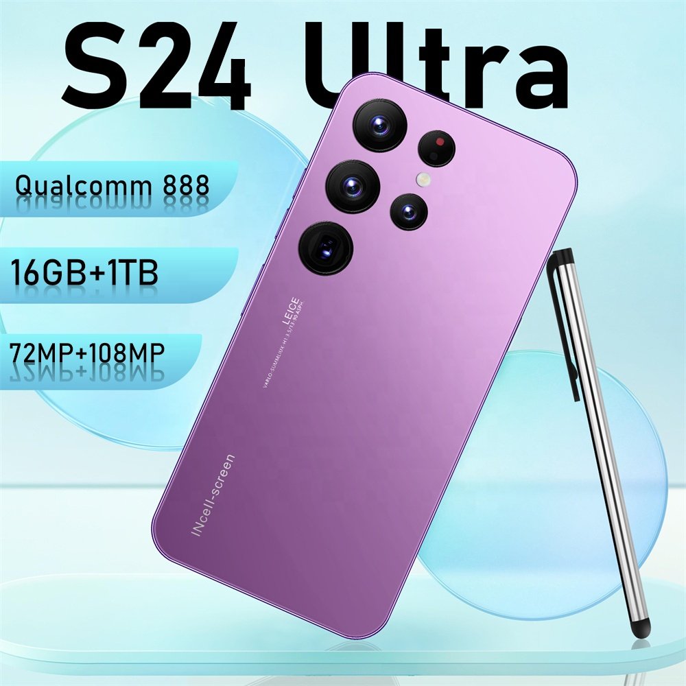 Hot sale SmartPhone S24 Ultra 7.3 Inch Android 13 10 Core Smartphones 16GB+1TB 5g Cellphone MobilePhone Factory wholesale price